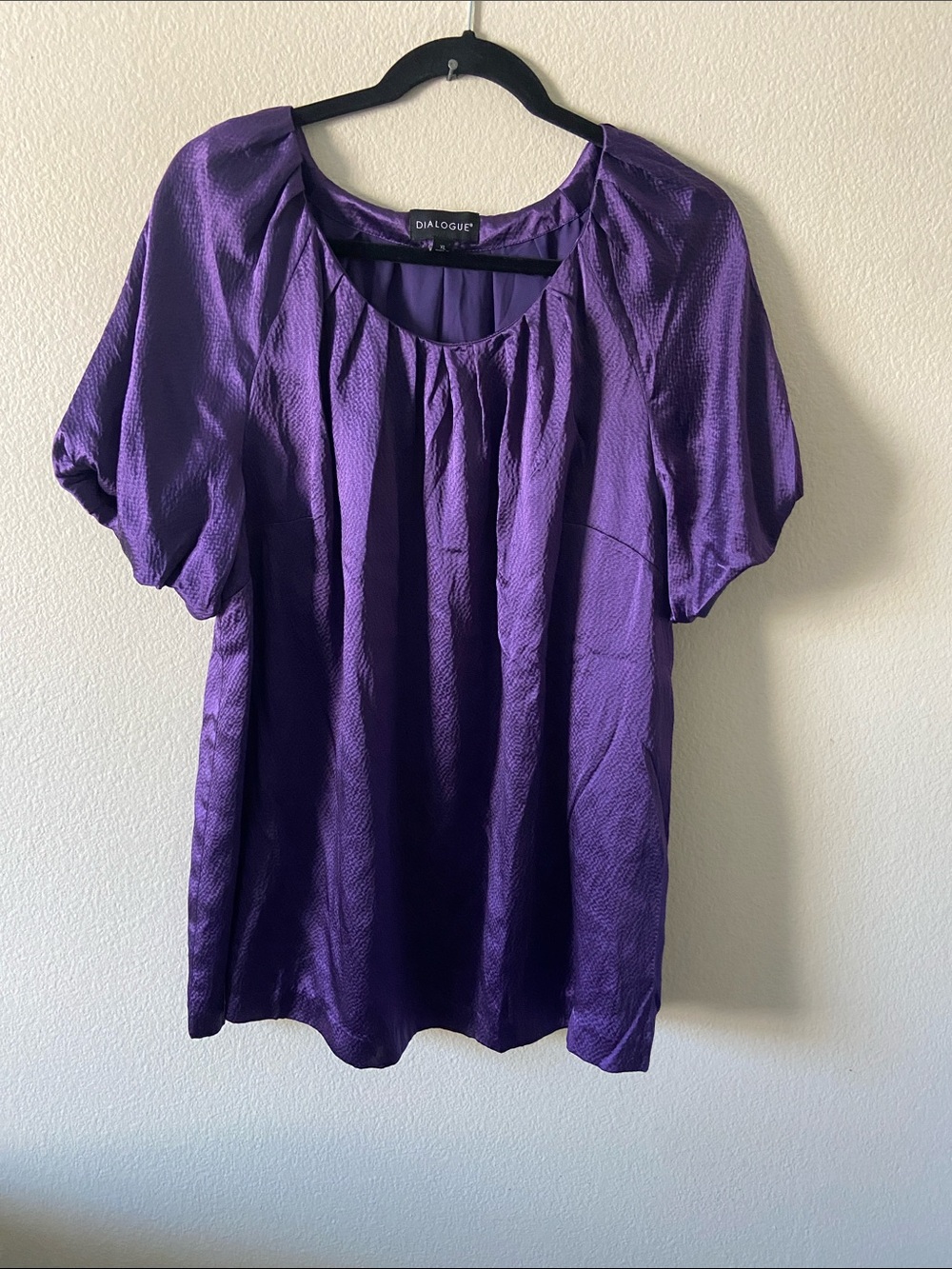 Dialogue Women’s Purple Scoop Neck Blouse